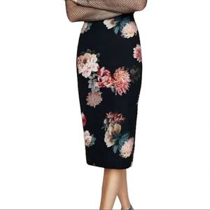 Zara Floral Pencil Skirt XL